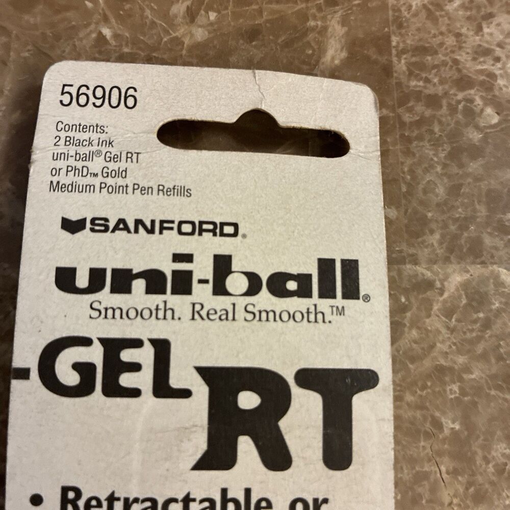 Sanford Uni Ball Gel RT Refills Black Ink New, 2/Pack medium 0.7MM - Picture 6 of 7